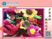手工之家毛線編織花卉展示，一種居家裝飾的傳統(tǒng)唯美藝術(shù)