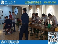 5月24日，長期穩(wěn)定的手工加工回收項目，就是針法簡單，培訓成體系的勵志珠珠繡，手工之家接待考察加工客戶剪影
