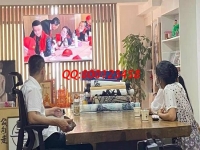 7月16日，正規(guī)供料的手工活，拿回家做的手工活就選勵(lì)志珠珠繡，手工之家接待考察加工客戶剪影